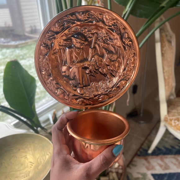 Pair of Vintage Copper Candle Holders/ Wall Scones - Picture 1 of 4